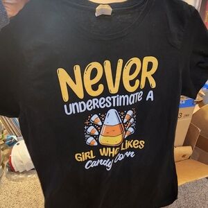 Black Kids Shirt with Candy Corn Design